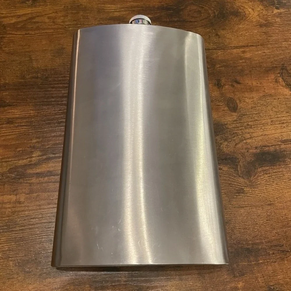 ✅ 64 oz Stainless Steel Hip Flask Jumbo Giant Oversized Liquor Canteen #️⃣0247